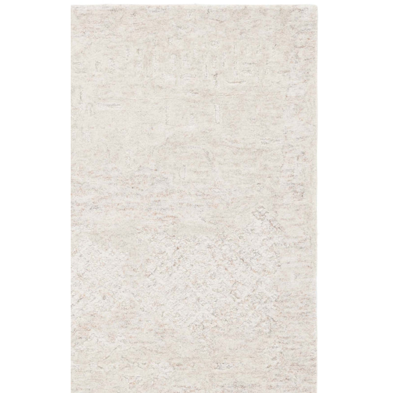Laine touffetée à la main Nataiya 101; Tapis abstrait en coton, Rectangulaire 3 pi x 5 pi