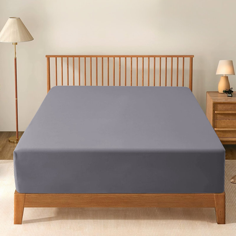 Kadie-Lea Super Soft Extra Deep Microfiber Brushed Fitted Sheet, Grey, Single (3')