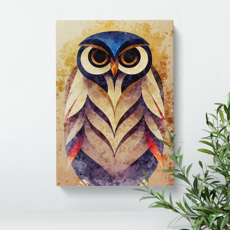 An Iconic Owl - Wrapped Canvas, 60cm H x 40cm W x 3cm D