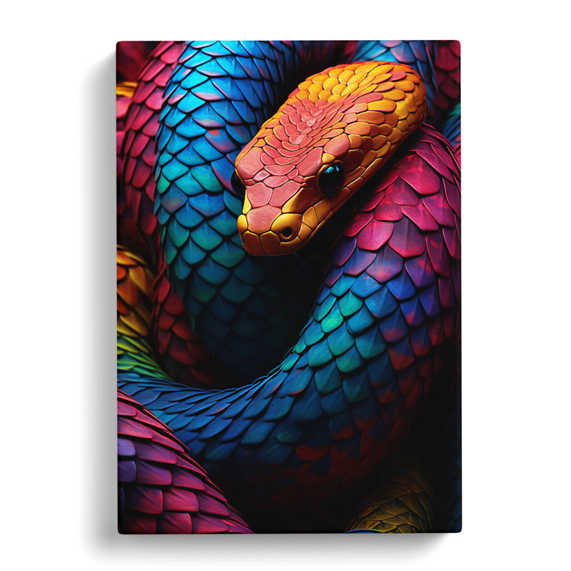 Snake Colour Field - No Frame Print, 60cm H x 40cm W x 3cm D