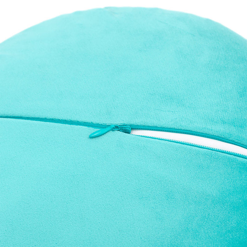 Housse de coussin décorative 3D faite à la main avec pivoine 3D, Sarcelle