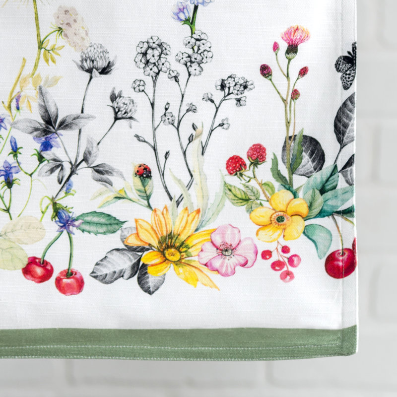 100% Cotton Easter Table Runner, 108" L x 14.5" W