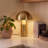 Venus 14 In. Dimmable LED Modern Dome Shade Table Lamp in Gold Brass Finish