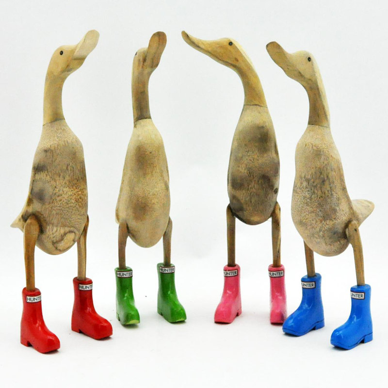 Wilke Duck In Wellies Statue