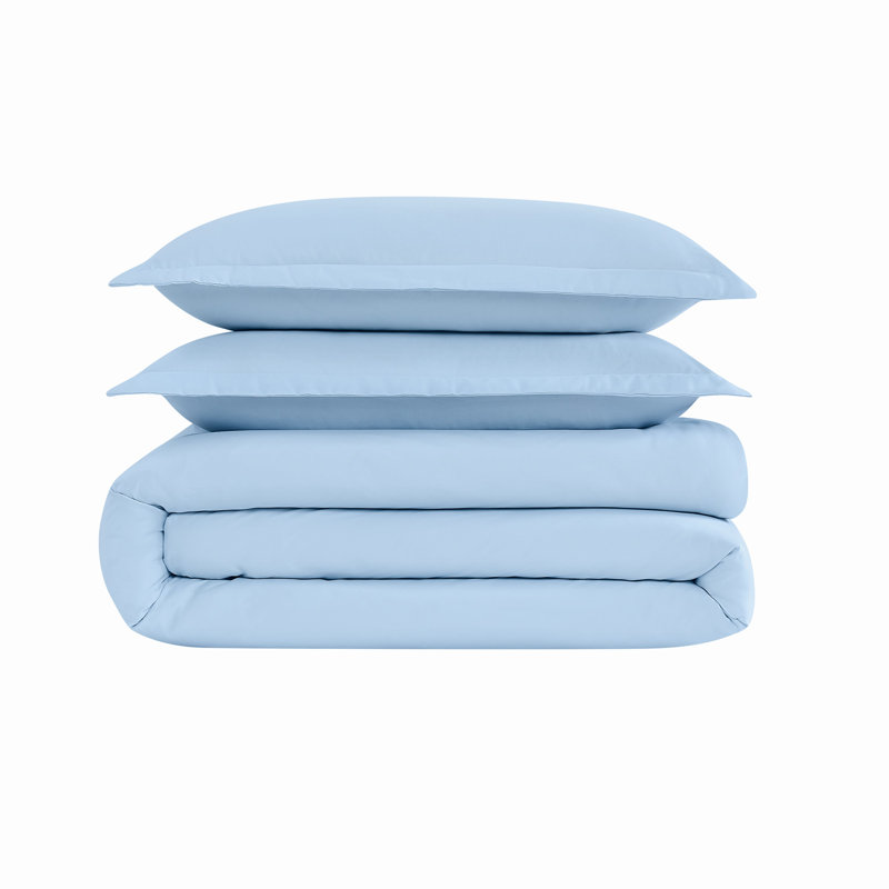 Ensemble de housse de couette Cannon, Housse de couette pour grand lit + 2 taies décora, Bleu