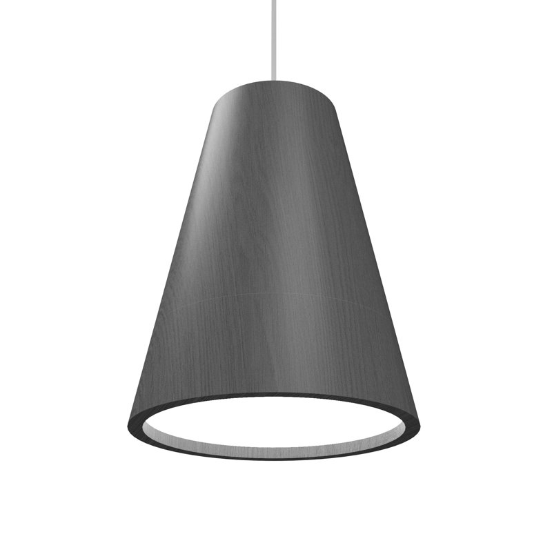 Luminaire suspendu simple 1 lumière Empire, Gris organique