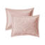 Édredon simple - Médaillon brodé en fausse fourrure, ultra, rosé avec médaillon en fourrure, rosé