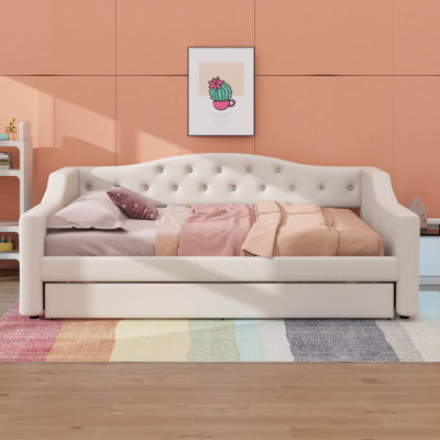 Full XL Daybed Incorporating Built-In LED Lighting And A Retractable Trundle
