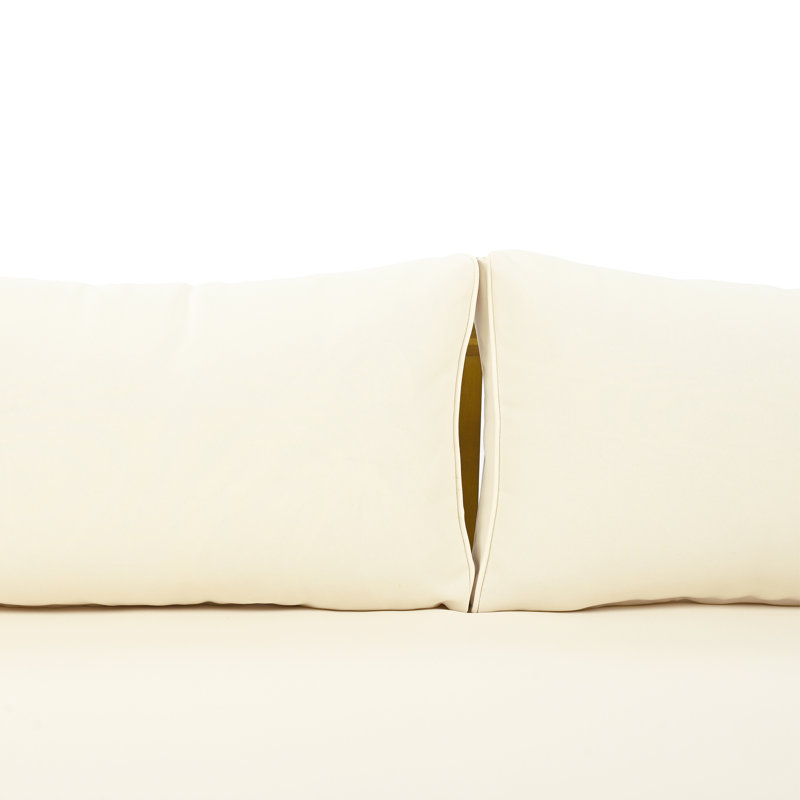 Outdoor Teak Patio Daybed with Cushions, Cream