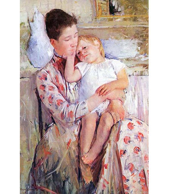 "mère et enfant" par mary cassatt, reproduction d’art