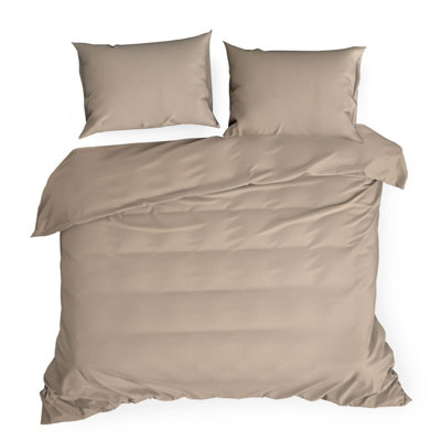Solid Colour Duvet Cover with Pillowcases