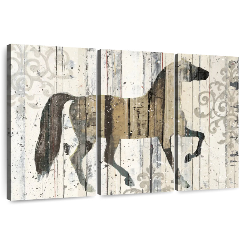 Cheval foncé Brampt filigrane, H 48 po x l 74 po