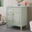Meuble-lavabo polyvalent avec plusieurs tiroirs et tablettes-109842188