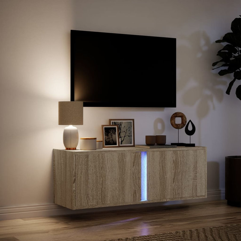 Dalin TV Stand for TVs up to 43", Concrete Grey, 100cm