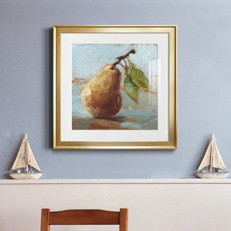 Impressionist Fruit Study II - reproduction encadrée de qualité supérieure - prête à être accrochée, Papier avec cadre doré
