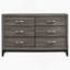 Commode 6 tiroirs Grey Oak