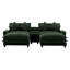 Basic Sectional Sofa, 111"  Sofa Chenille Upholstered Sofa With Two Removable Ottoman, Two Usb Ports, Two Cup Holders And Large Storage Box-2131873822