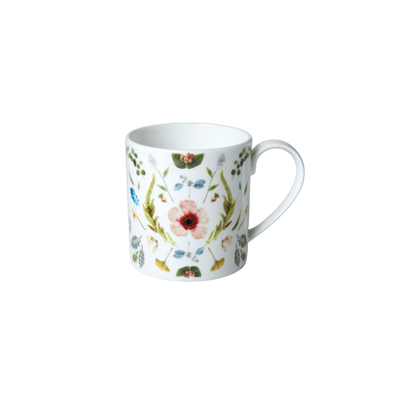 Scandinavian Floral Bone China Coffee Mug