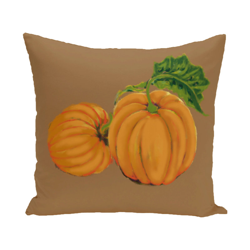 Housse de coussin rectangulaire d’extérieur pumpkin patch, 20 po x 20 po, Brun