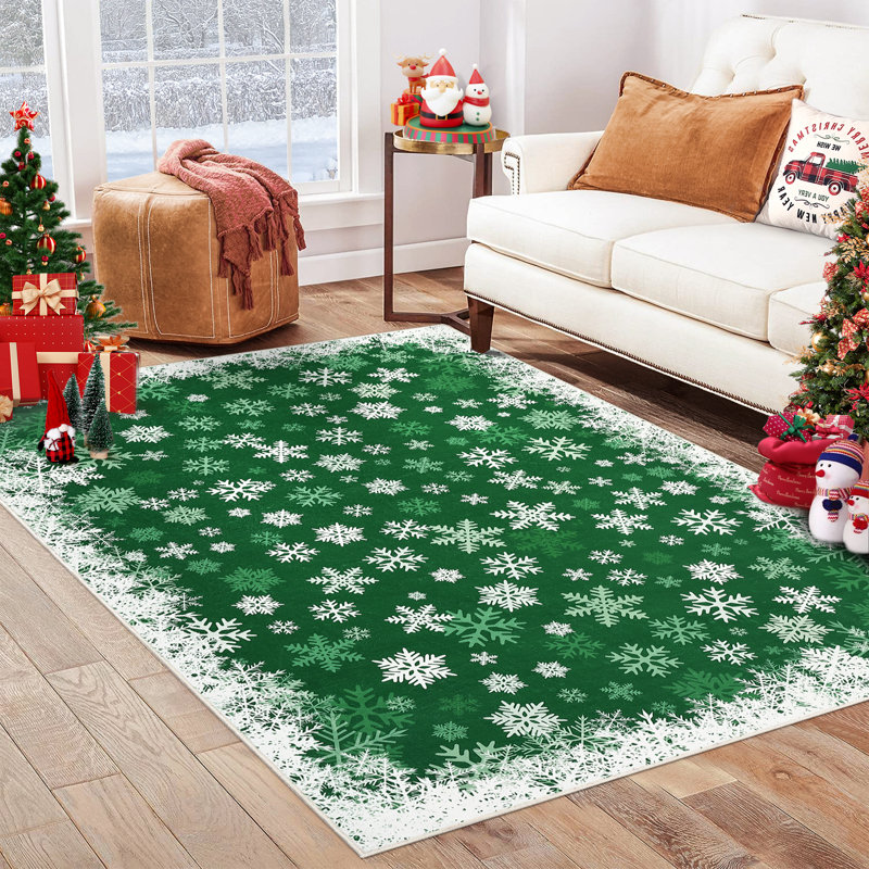 Tapis Christmas Christmas, Vert, Rectangle 5 pi x 7 pi