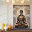 Reproduction d'art sur toile, "Bouddha serein assis dans une méditation"-196967220
