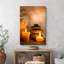 «Zen Stones Massage Spa with Warm Burning Candle», impression verticale sur toile, art mural-124834246-56324661