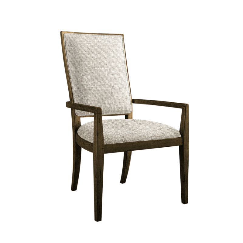Envelope Upholstered Arm Chair, Charcoal, F1458-Linen