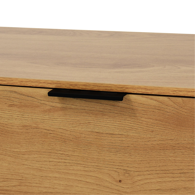 Buffet avec buffet, cuisine avec rangement fonctionnel, 3 tiroirs et 2 portes, couleur bois naturel, armoire robuste pour et et doux