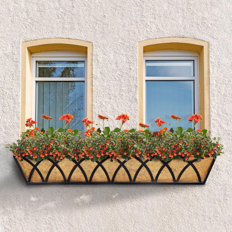 30 Inch Window Deck With Coco Liner Set Of 4, 30" Window Boxes H...