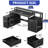 Balconera 65'' L Shaped Desk With Power Outlets, LED Lights & Monitor Stand-105529343