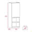 Armoire de salle de bain, deux tablettes intérieures, deux tablettes extérieures, armoire à une porte-10891101