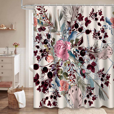 Vintage Abstract Dream Rose Waterproof Shower Curtain