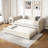Twin Size Upholstered Daybed With Trundle-1360940042
