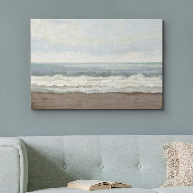 «Coastal Beach Ocean Wave Coastal Landscape Nature», reproduction sur toile, Toile tendue, H 24 po x l 36 po x P 1,5 po