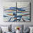 Blue Tectonic Movement I-Premium Gallery Wrapped Canvas -Ready to Hang