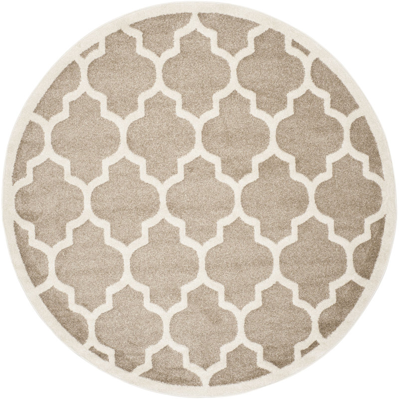 Tapis géométrique Daneya Performance, Rond 7 pi 1 po