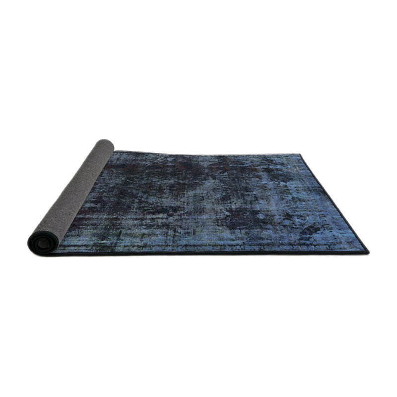 Tapis décoratif multicolore à motif abstrait, Rond 3 pi