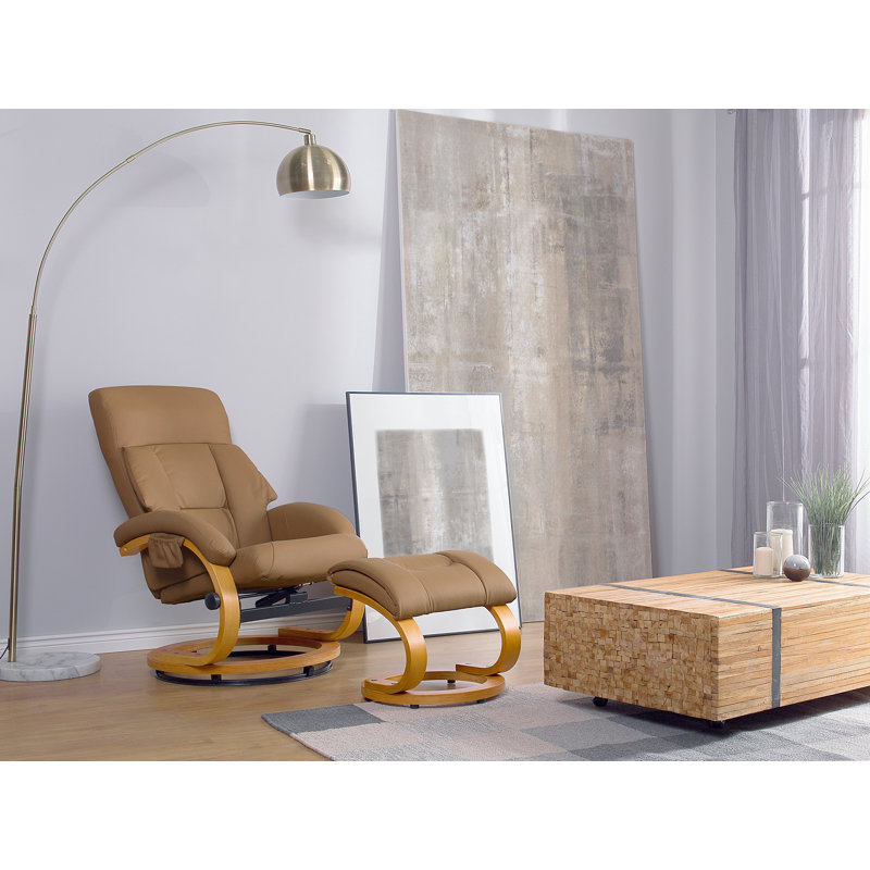 Rebeca 70cm Wide Rocker Ergonomic Recliner with Massager, Beige