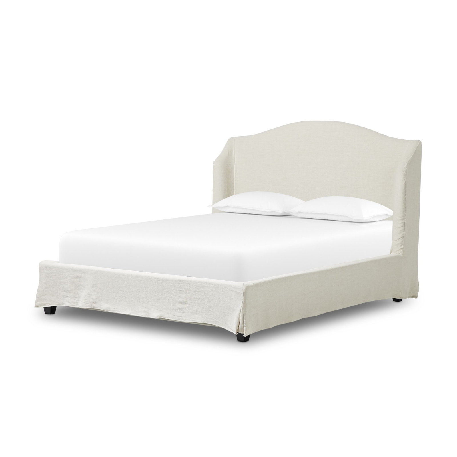 Mulberry Upholstered Bed, Queen, Broadway Canvas