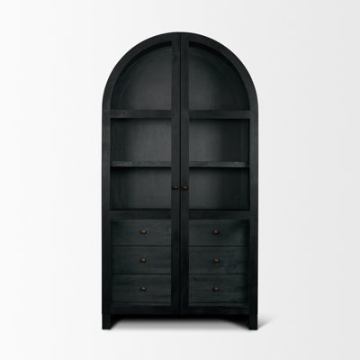 Stonewall 80” Solid Wood Curio Cabinet