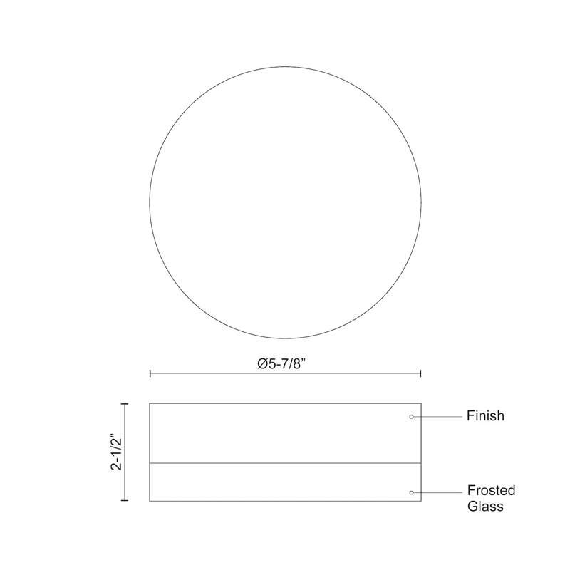 Bedford 1 - Light LED Flush Mount, Black/Frosted