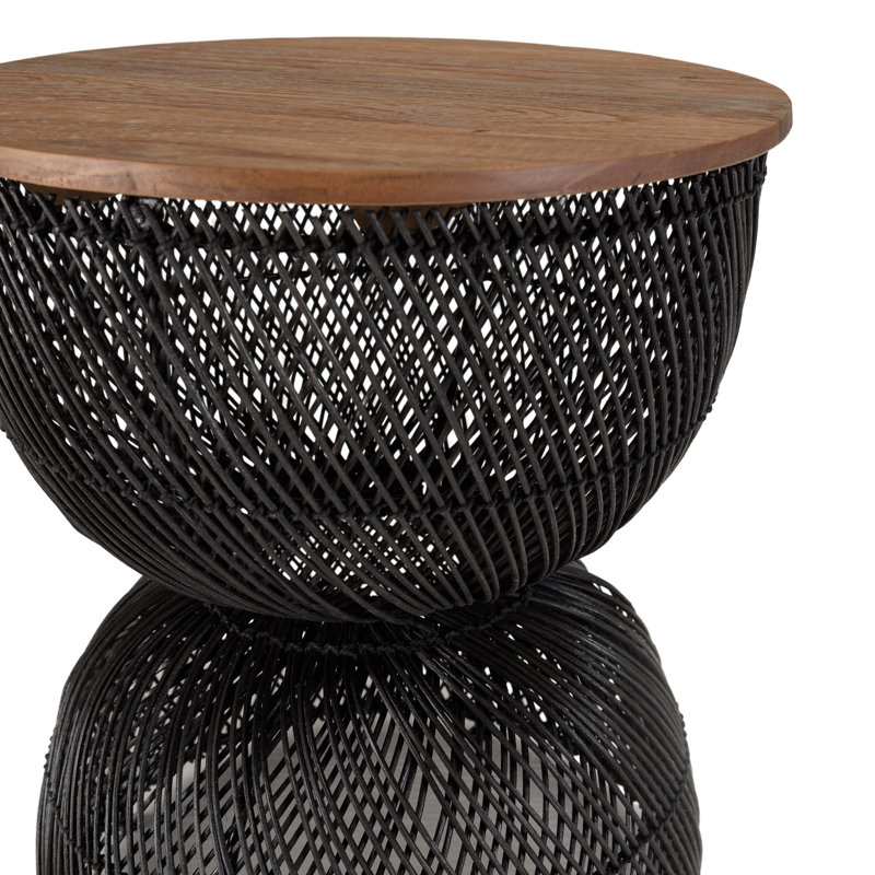 Aadila Block End Table, Black