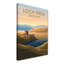 Loch Ness, Scotland - Romantic Highlands Travel Poster Featuring Urquhart Castle At Sunset. Giclee Print On Wrapped Canvas. Wall Art, Home Decor - Natural Landmarks, Scotland - Wrapped Canvas Print-1634498637