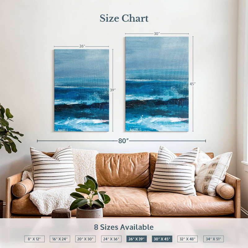 Avery Inverted Horizon Abstract, 39" H x 26" W