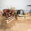 2 petites caisses en bois rustiques, décor de style maison de campagne, plateaux de présentation décoratifs pour la décoration intérieure