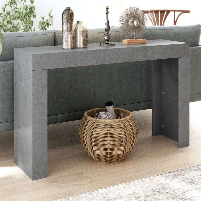 Caomhan 46.9“ Console Table, Concrete Cool Gray
