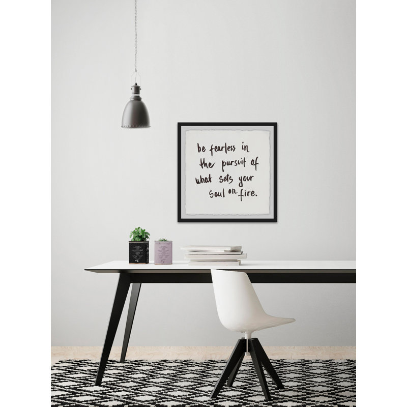 « be audacieuse », reproduction d’art textuel encadrée, H 12 po x l 12 po x P 1,5 po