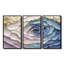 Vortex cosmique mauve et bleu - ensemble d'art mural spirales abstraites-889671530-889671522