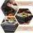 27.95" Square Magnesium Oxide Charcoal Wood Burning Outdoor Fire Pit Table With Lid