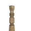 Loon Peak Carved Stack Taper Holder Wood with Metal Cup